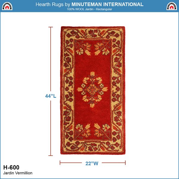 Vermillion, Jardin Rectangular Rug by Minuteman - Image 2