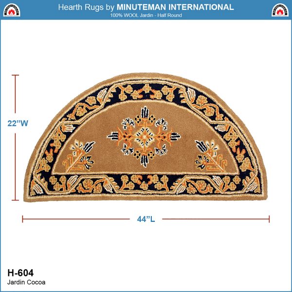 Cocoa, Jardin Half Round Rug by Minuteman - Image 2