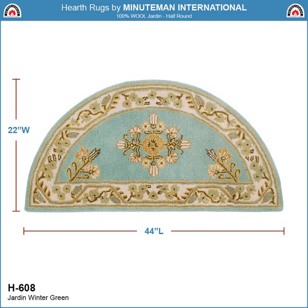 Wintergreen, Jardin Half Round Rug by Minuteman - Image 2