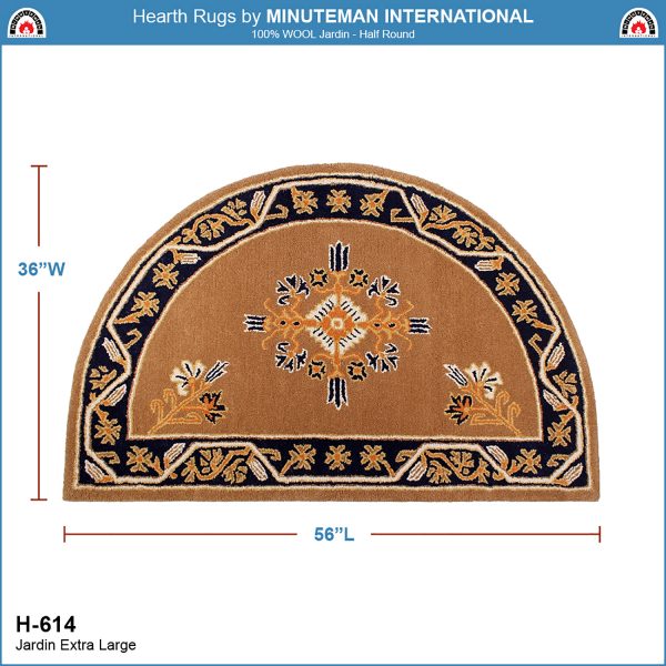 Extra Large, Cocoa, Jardin Half Round Rug by Minuteman - Image 2