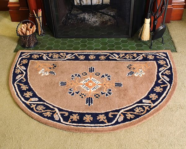 Extra Large, Cocoa, Jardin Half Round Rug by Minuteman - Image 3