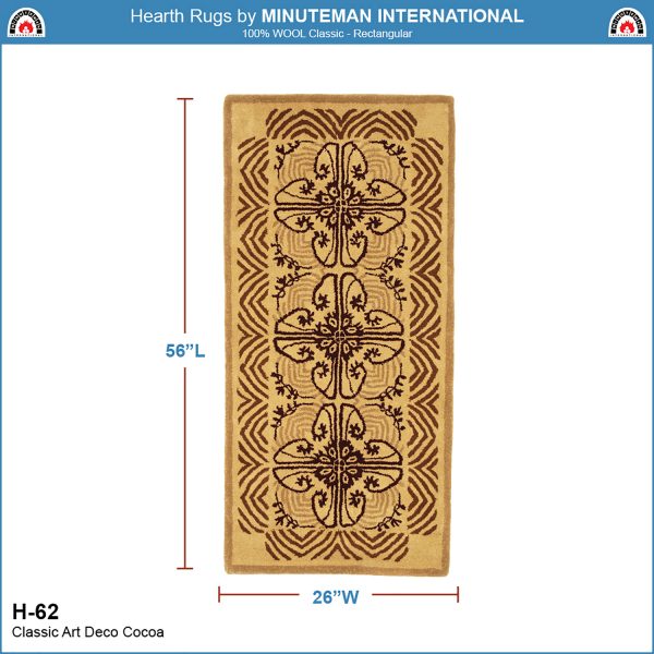 Cocoa, Art Deco Classic Rectangular Rug by Minuteman - Image 2