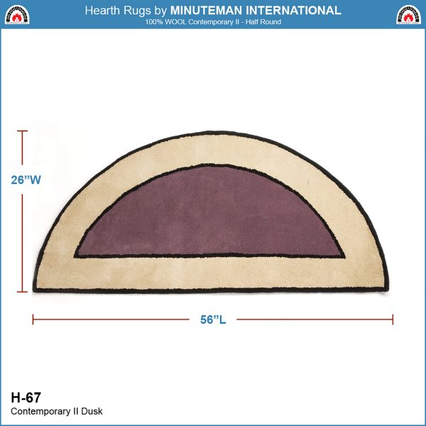 Dusk, Contemporary II Half Round Rug by Minuteman - Image 2