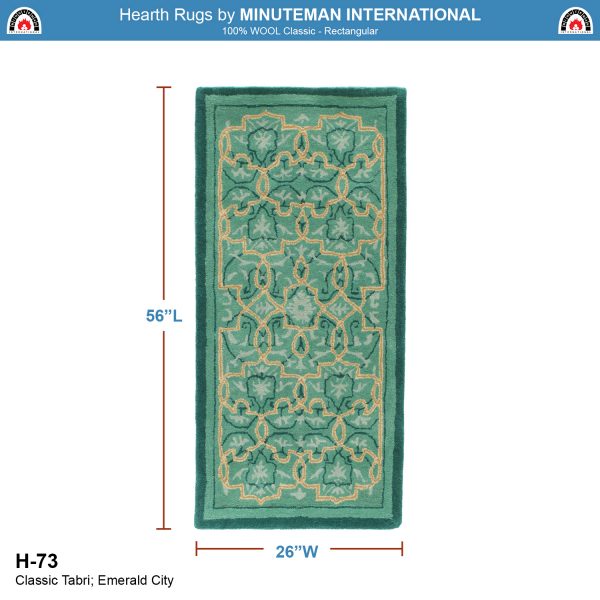 Emerald City Tabriz Rect Rug 56x26 by Minuteman - Image 2