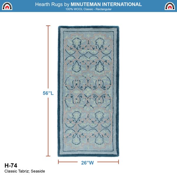 Sea Side Tabriz Rect Rug 56 x 26 by Minuteman - Image 2