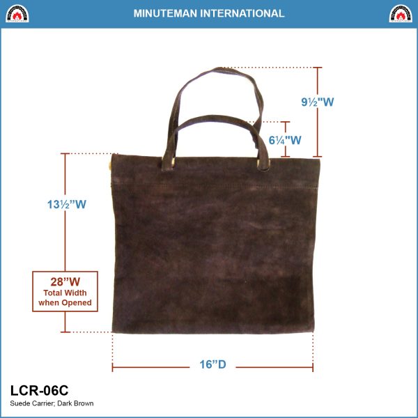 Dark Brown, Suede Log Carrier by Minuteman - Image 2