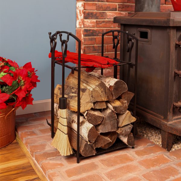 26-in Mission Wood Holder by Minuteman - Image 3