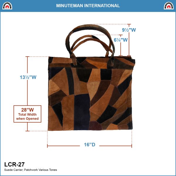 Patchwork, Suede Log Carrier by Minuteman - Image 2