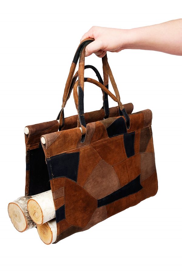 Patchwork, Suede Log Carrier by Minuteman - Image 3