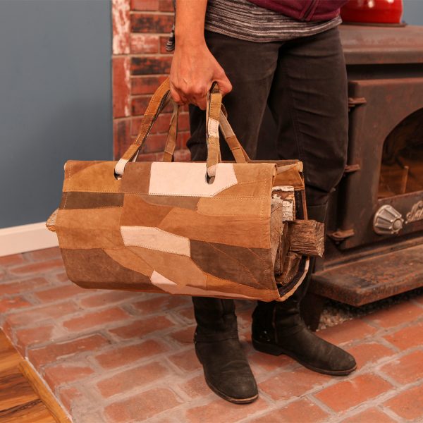 Patchwork, Suede Log Carrier by Minuteman - Image 4