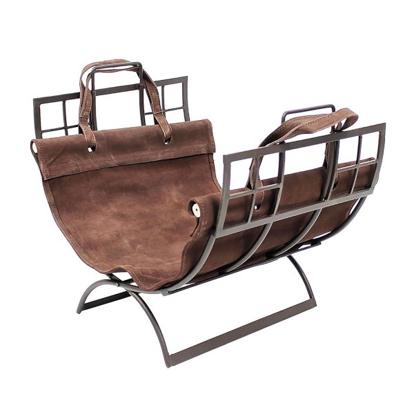 Arts & Craft Log Holder w/ Suede Carrier by Minuteman