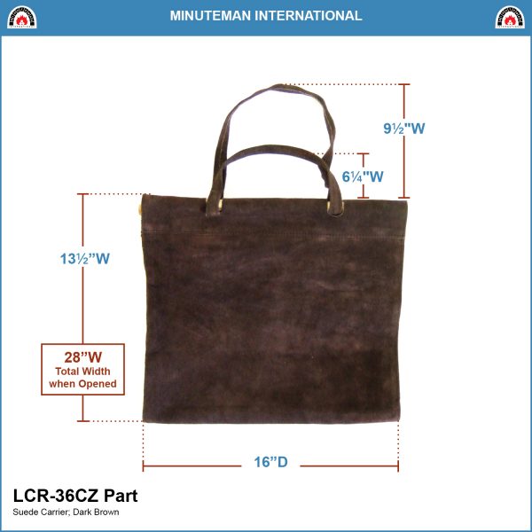 Arts & Craft Log Holder w/ Suede Carrier by Minuteman - Image 3