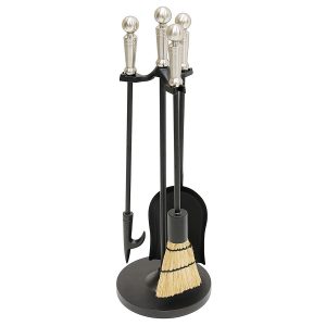 Holden Mini Fireplace Tool Set, Satin Nickel by Minuteman