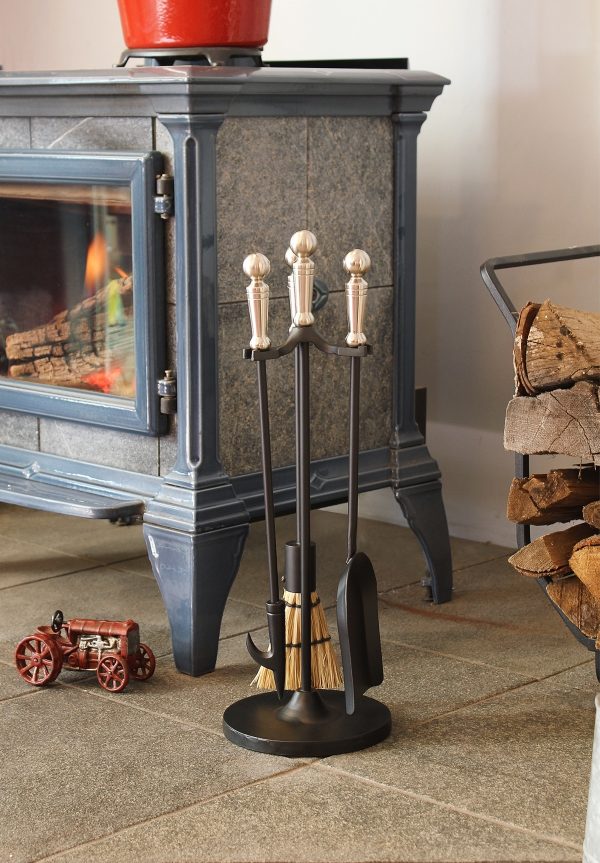 Holden Mini Fireplace Tool Set, Satin Nickel by Minuteman - Image 4