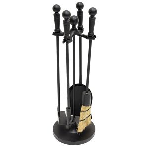 Paxton Mini Fireplace Tool Set, Black by Minuteman