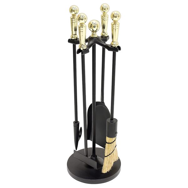 Paxton Mini Fireplace Tool Set, Polished Brass by Minuteman
