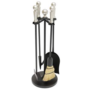 Paxton Mini Fireplace Tool Set, Satin Nickel by Minuteman