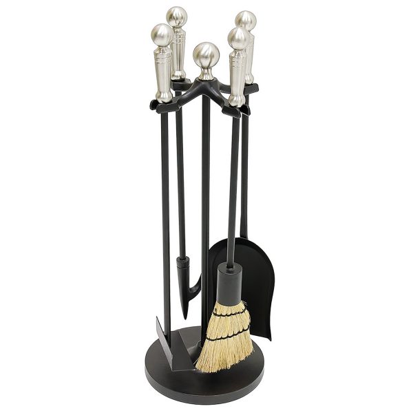 Paxton Mini Fireplace Tool Set, Satin Nickel by Minuteman