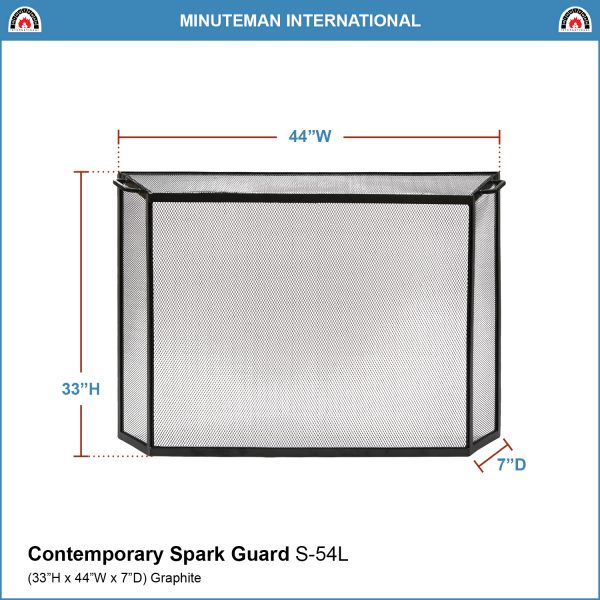 44x33-in Contemporary Spark Guard by Minuteman - Image 2
