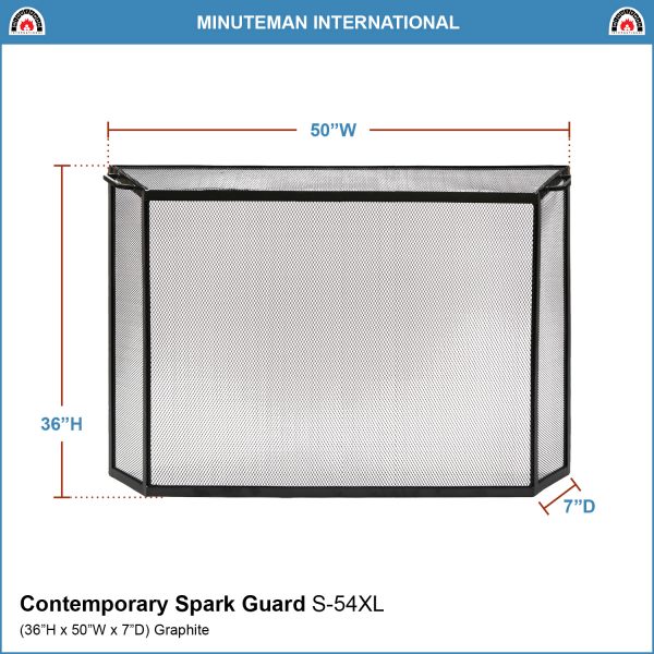 50x36-in Contemporary Spark Guard by Minuteman - Image 2