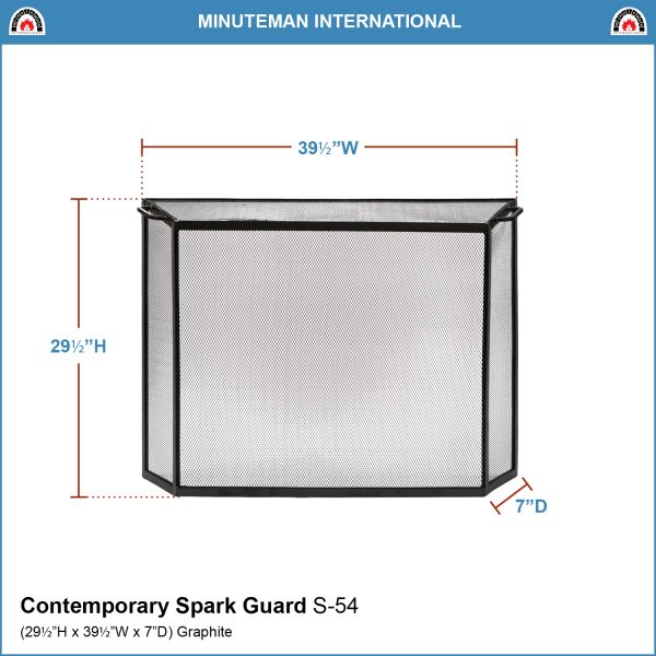 39 1/2x29 1/2-in Contemporary Spark Guard by Minuteman - Image 2