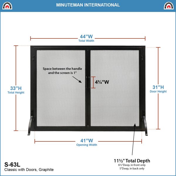 44x33-in Classic Flat Screen w/ Doors by Minuteman - Image 2