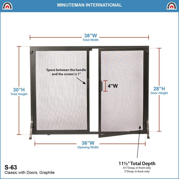38x30-in Classic Flat Screen w/ Doors by Minuteman - Image 2