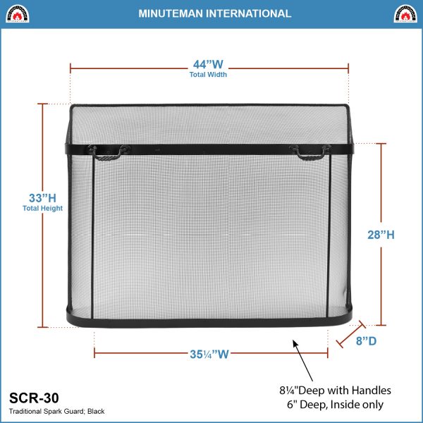 44x33-in Traditional Spark Guard by Minuteman - Image 2