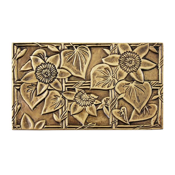 Clematis Emblem Fireplace Screen, Antique Brass by Minuteman - Image 4