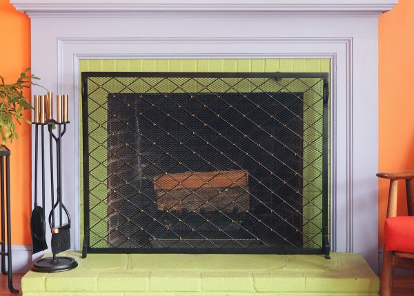 44 x33-in.Harlequin Flat Fireplace Screen by Minuteman - Image 2