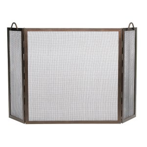 Flat Top, 30x30-in, Roman Bronze, Twisted Rope Folding Screen by Minuteman
