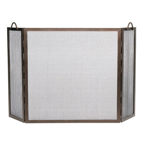 Flat Top, 30x30-in, Roman Bronze, Twisted Rope Folding Screen by Minuteman