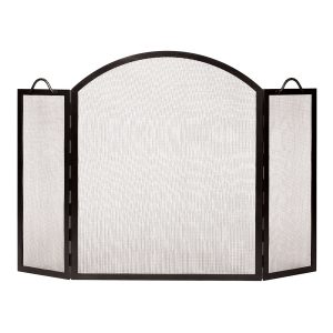 Arched Top, 30x35-in, Graphite, Twisted Rope Folding Screen by Minuteman