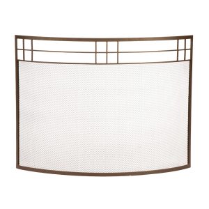 Arts & Crafts Curved Fireplace Screen by Minuteman