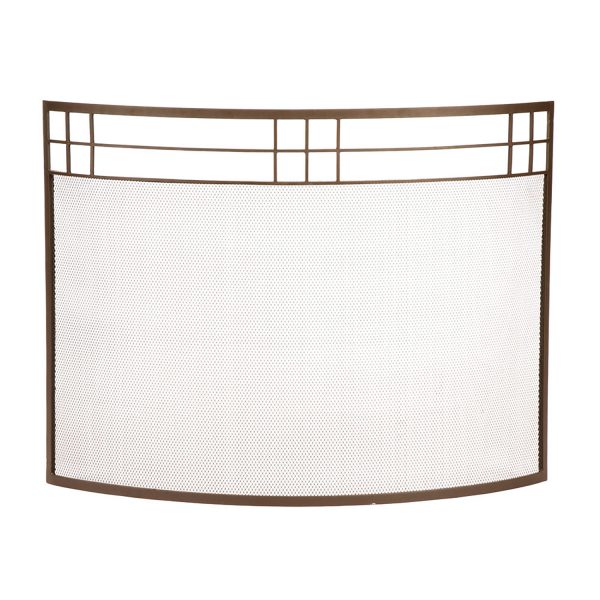 Arts & Crafts Curved Fireplace Screen by Minuteman