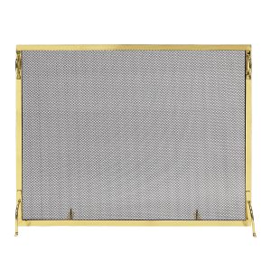 38x30-in Montreal Polished Brass Screen by Minuteman