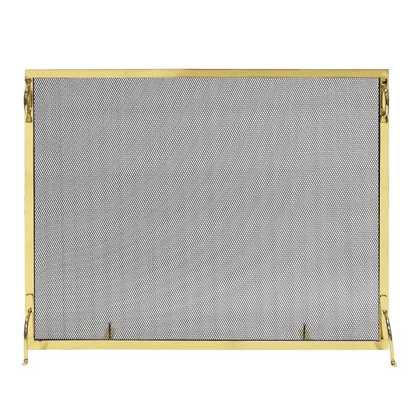 38x30-in Montreal Polished Brass Screen by Minuteman