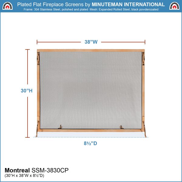 38x30-in Montreal Copper Screen by Minuteman - Image 2