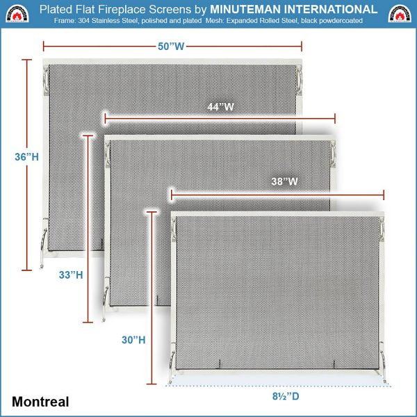 38x30-in Montreal Polished Nickel Screen by Minuteman - Image 3