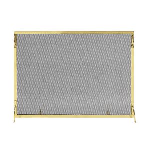 44x33-in Montreal Polished Brass Screen by Minuteman