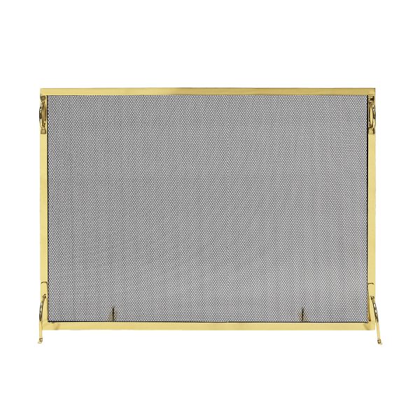 44x33-in Montreal Polished Brass Screen by Minuteman