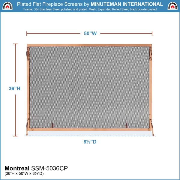 50x36-in Montreal Copper Screen by Minuteman - Image 2