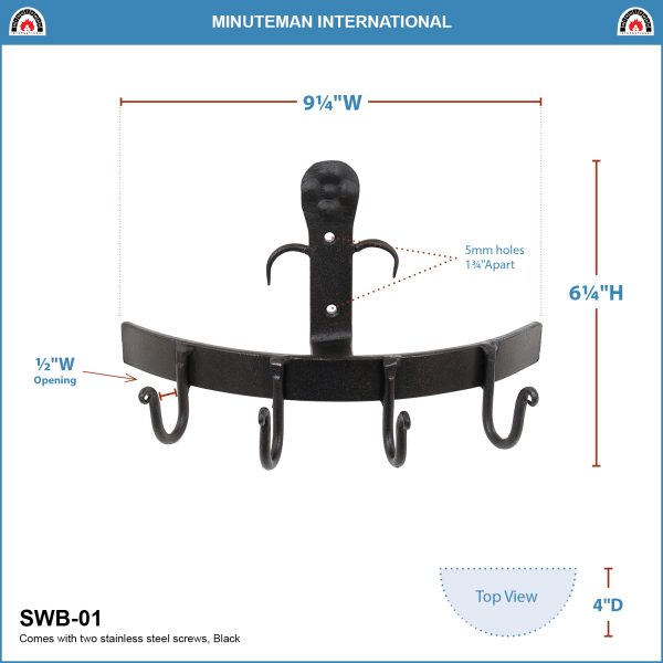 Bracket with Four Hooks by Minuteman - Image 2
