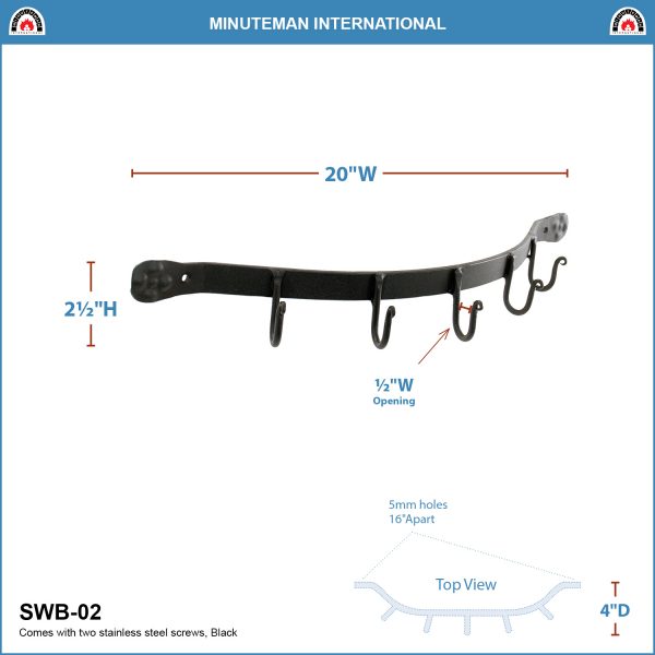 Bracket with Five Hooks by Minuteman - Image 2
