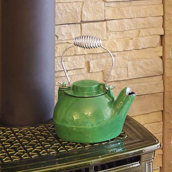 Green Enameled Humidifying Kettle by Minuteman - Image 3