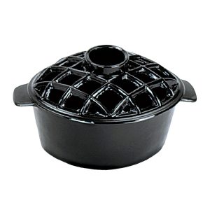 Black Lattice Top Steamer by Minuteman