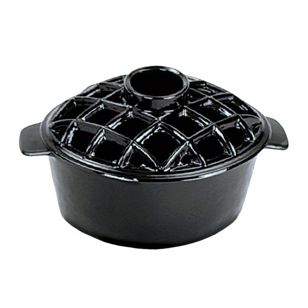 Black Lattice Top Steamer by Minuteman