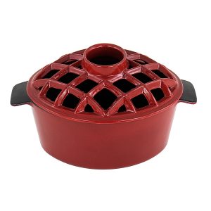 Red Lattice Top Steamer by Minuteman