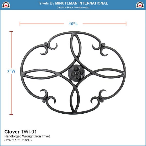 Clover Wrought Iron Trivet by Minuteman - Image 2