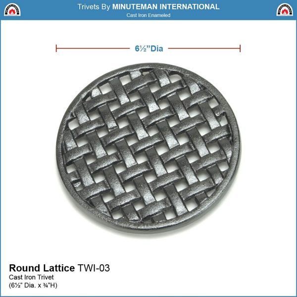 Round Cast Iron Lattice Trivet by Minuteman - Image 2